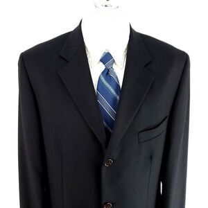 Joseph &‎ Feiss International Worsted Wool 3 Button Sport Coat 40R Black